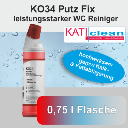 KO34 Putz Fix Leistungsstarker WC Reiniger 0,75 l katiclean