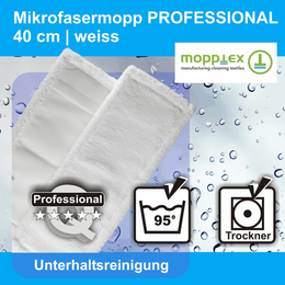 Mopptex Mikrofasermopp PROFESSIONAL weiß I 40 cm
