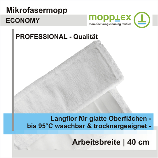 Mopptex Mikrofasermopp ECONOMY 40 cm I 50 Stück