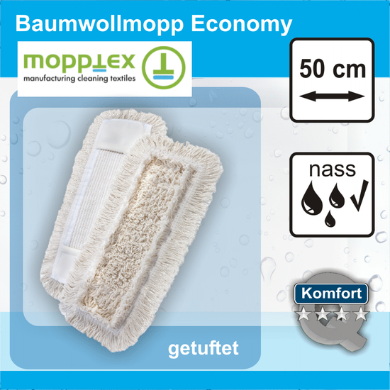 Mopptex Baumwollmopp Economy 50 cm I 60 Stück
