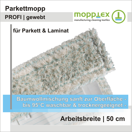 Mopptex Parkettmopp 50 cm I 50 Stück