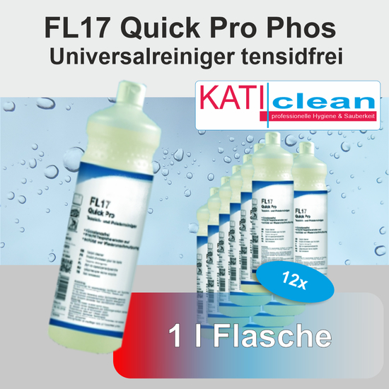FL17 Quick Pro Phos 12x1l Universalreiniger tensidfrei I Floormagic