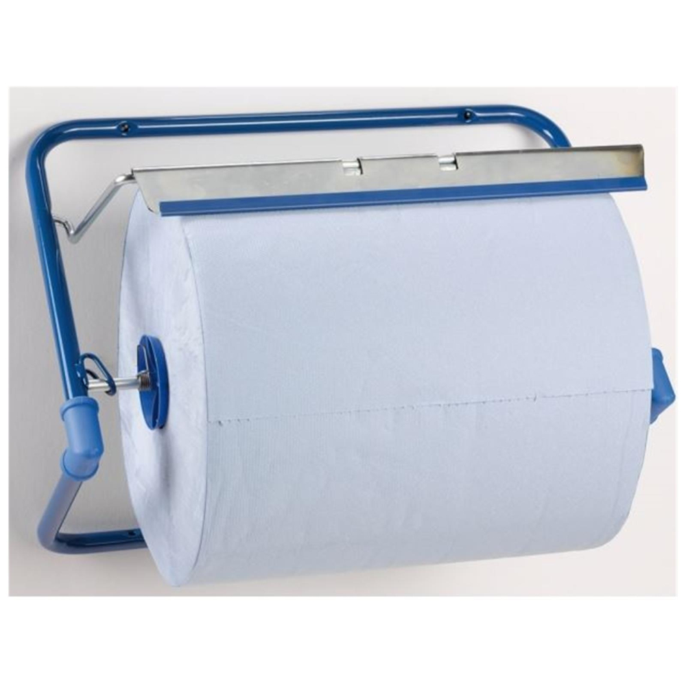 Fripa Putzrollen-Wandhalter Blau – Stabil, Für 40 Cm Breite Rollen, Mit Abrisskante, Inkl. Montagematerial