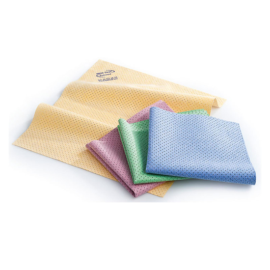 Mega Clean Kunstledertuch gelochtt 40x35cm blau I 70 Stück