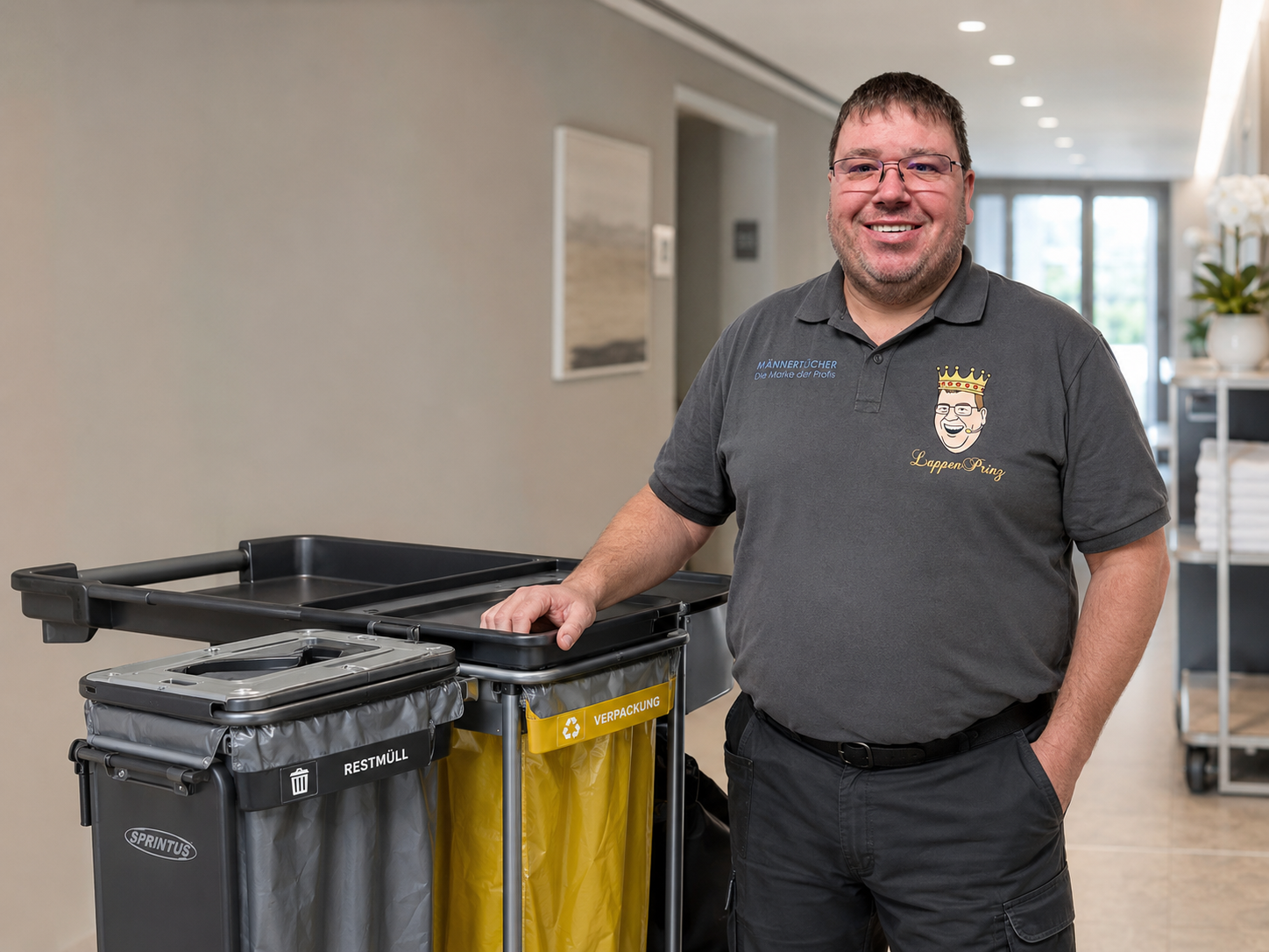 Abfallsammler für professionelle Abfallentsorgung im Gewerbe, Hotel, Pflege und Facility Management
