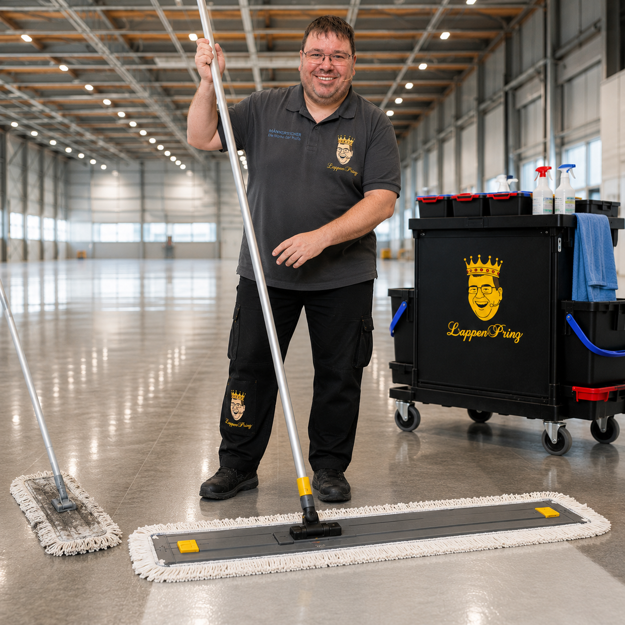 Großflächen Mophalter für Hallenreinigung Bodenreinigung Industrie und Gewerbe