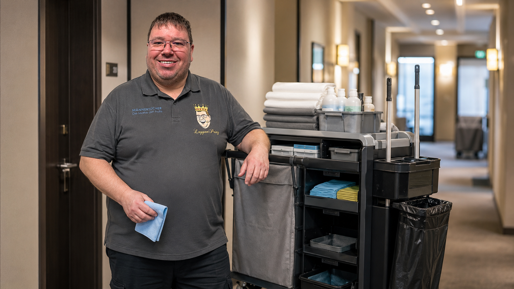 Hotelwagen Zubehör für Housekeeping, Wäsche und Reinigung Hotelwagen Zubehör für Housekeeping Wäschesack Müllsackhalter und Reinigung