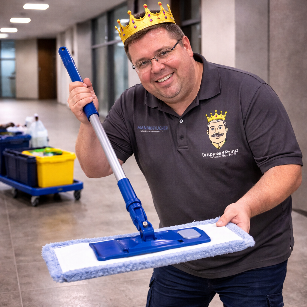 LappenPrinz erklärt Unterschiede zwischen Bodenwischer und Profi-Klapphalter