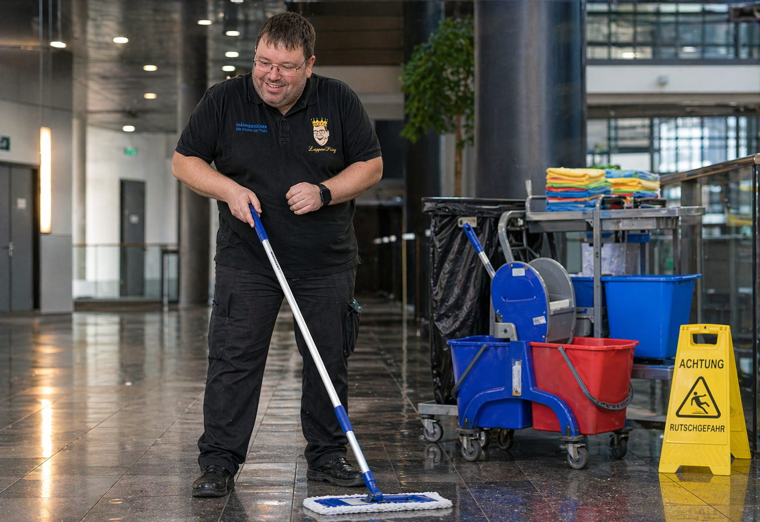 Professioneller Reinigungsbedarf im täglichen Einsatz in Gewerbe und Industrie