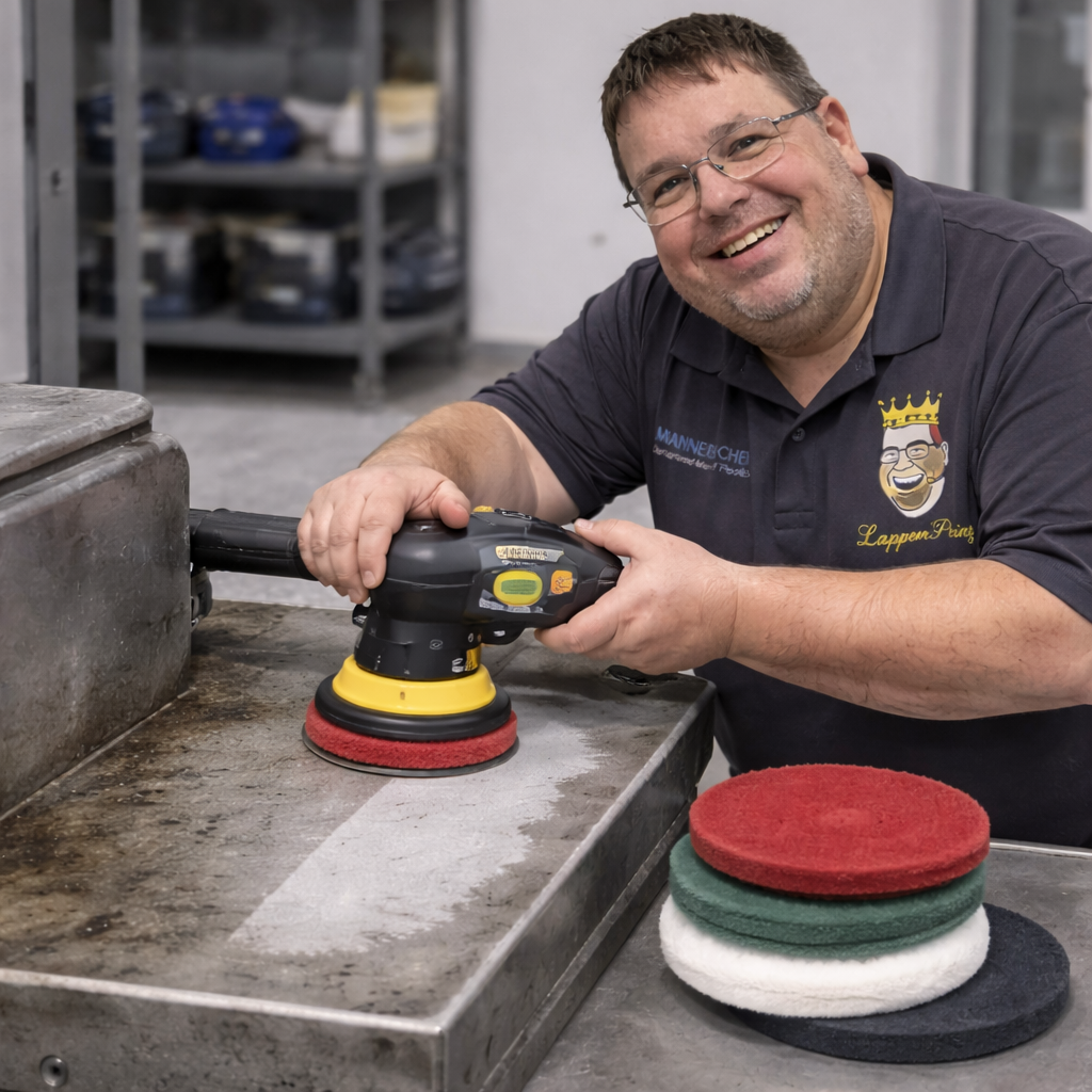 LappenPrinz mit Reinigungspads 152 mm 6 Zoll für gleichmäßige Detailreinigung im gewerblichen Einsatz