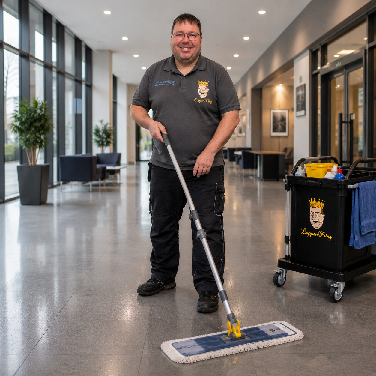 Wischmopp 50 cm für große offene Flächen Gebäudereinigung Flure und Gewerbe